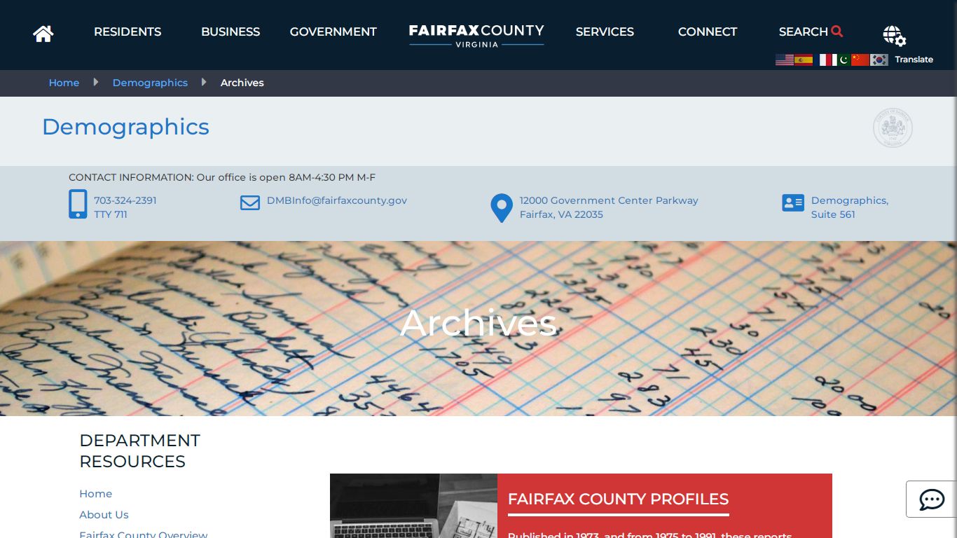 Archives | Demographics - Fairfax County, Virginia